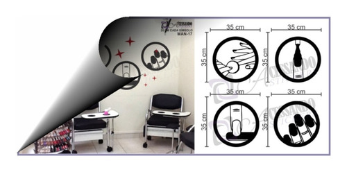 Adesivo Papel De Parede Manicure Salão De Beleza Unha+barato