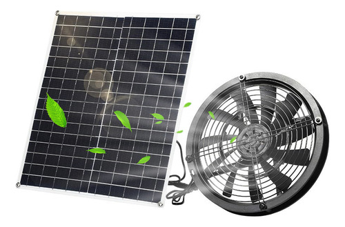 Ventilador Solar Para Invernaderos Y Acampadas 3000, Para Ex