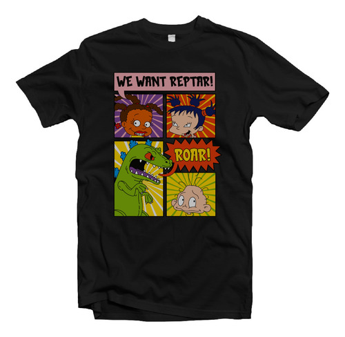 Playera Caricatura Rugrats We Want Reptar N02 A2