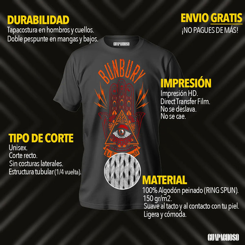 Playera Bunbury La Actitud Correcta Merch