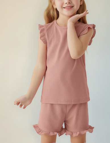 I Conjunto De 2 Piezas De Ropa De Verano Para Niñas Pequeñas