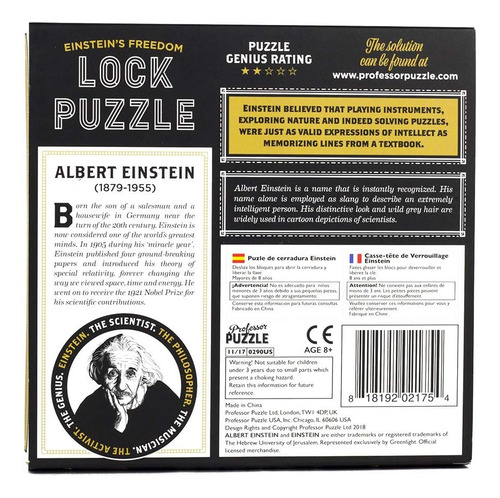 Rompecabezas De Bloqueo De La Colección Einstein Juego Con