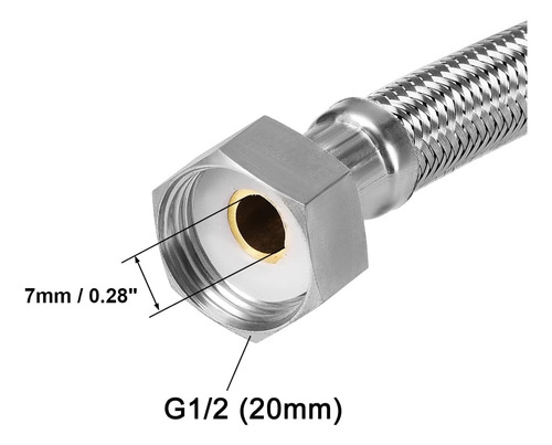 Conector De Grifo G1/2 Hembra X G1/2 Hembra Acero Inoxidable