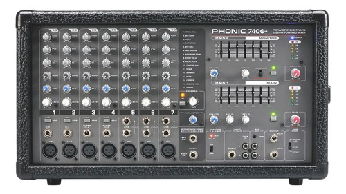 Phonic 740 Plus Mezclador Amplificado 440w 7 Canales Fx (Usado)