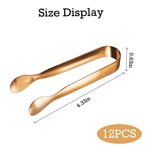 12 Pcs Serving Tongs, Small Serving Utensils For Partie...