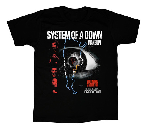Remera Estampada System Of A Down Bs As Argentina Tour