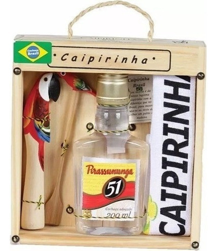 Kit Caipirinha Linda Caixa Souvenir Artesanato Do Brasil