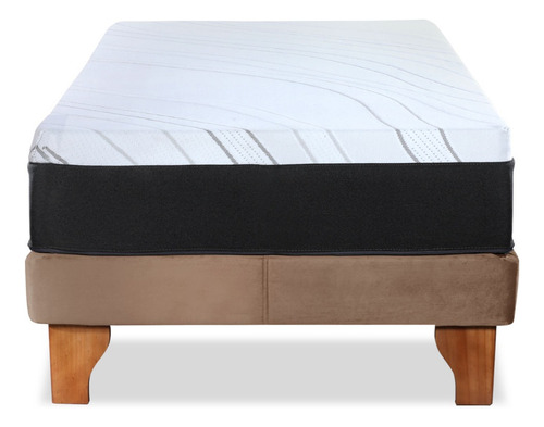Cama Europea Zen Top Foam Visco Tela 1.5 Plazas
