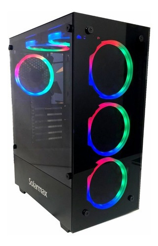 Gabinete Pc Super Gamer Vidrio Templado 6 Coolers Rgb