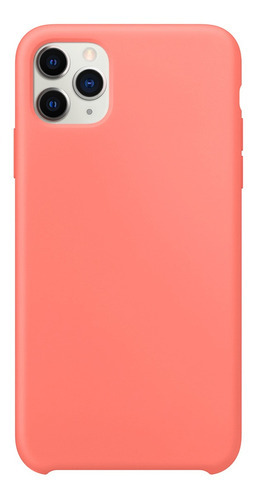 Capa Capinha Silicone Veludo Compatível C/ iPhone 11 Pró Max Cor Rosa-chiclete