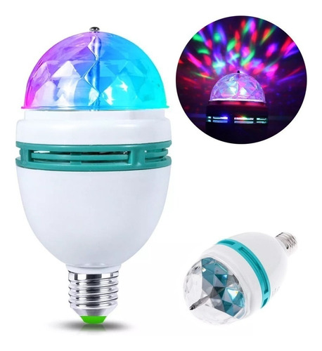 Pack 4 Ampolleta Led Luces Fiesta Giratoria Bola Disco Color