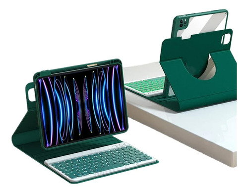 Funda Con Teclado Marca Pboyiqis / Para iPad 10.2  / Teal