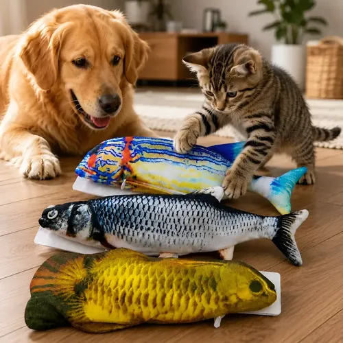 Brinquedo Pelúcia Peixe Com Movimentação 26cm - Sortido