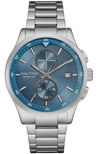 Nautica  Nct 19 Acero Inoxidable Reloj Casual De Cuarzo De L