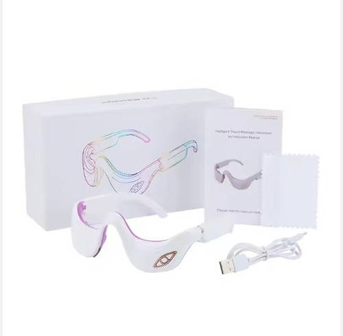 Masajeador De Ojos 3d, Gafas Para Ojeras Y Ojos Hinchados Blanco