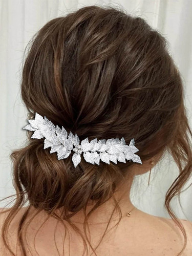 Easedaily Leaf Bride - Pente de cabelo de casamento com folha