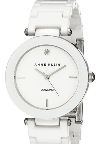 Reloj Anne Klein Para Mujer Blanco Acentuación De Diamante