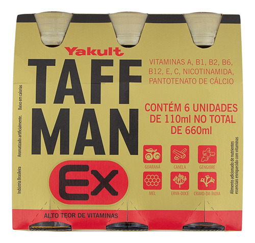 6 Unidades Suplemento Alimentar Yakult Taff Man Ex 110ml