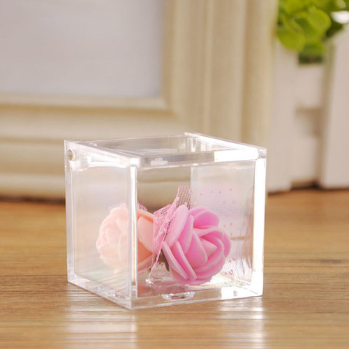 2 Paquete De 2-4 Cajas Transparentes Acrílicas Con 2 Piezas