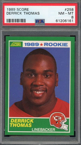 Tarjeta Derrick Thomas 1989 Score Football Rookie Card Rc 25