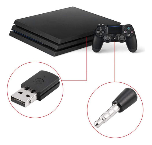 Adaptador Usb Bluetooth Para Ps4, Adaptador Inalámbrico Bluetooth Receptor Y Transmisor Para Playstation Ps4