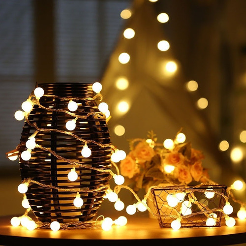 Imagen 3 de 10 de Luces Led De 40 Focos De 6 M Decorativas Para Navidad