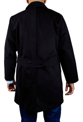 Imagen 2 de 2 de Bata Para Trabajo Industrial Negra 100% Algodón 30-42