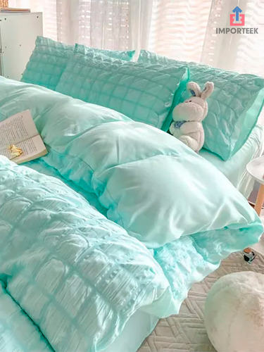 Set 3pz Funda Duvet Edredon Individual Sabana Almohada