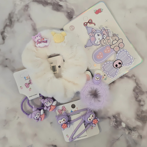Mini Set Accesorios De Pelo Sanrio Violeta