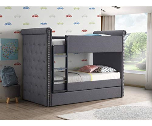 Litera Y Nido Acme Romana Ii (twin/twin) - - Tela Gris