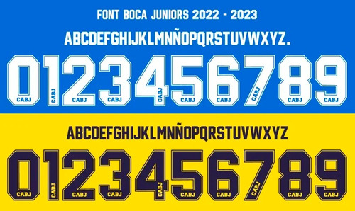 Tipografía Boca Juniors 2023 2024 Argentina