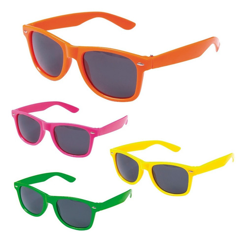 Anteojos Lentes De Sol Tipo Wayfarer Verano Color Naranja