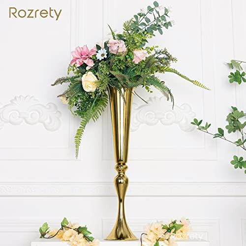 Rozrety 4 Piezas De Centros De Mesa De Boda Con Florero Para