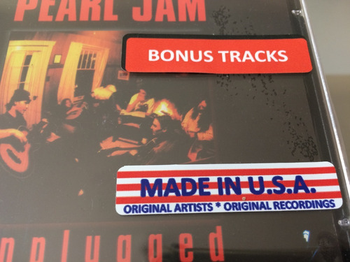 Pearl Jam - Unplugged Cd C/ (02 Bonus) Lacrado (importado)