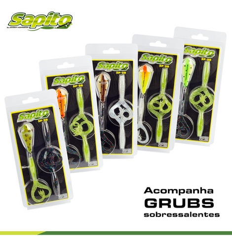 Isca Sapito 50 de Johnny Hoffmann con 3 puntas y gancho offset, color #327