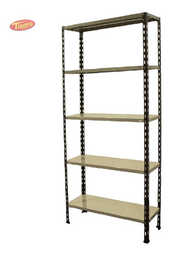 Imagen 2 de 4 de Estanteria Metalica 90x30x200 Tisera Oficina 40kg 209030