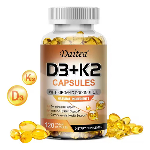 Vitamina D3 Daitea 120c 5000 Ui C/vit. K2 Sist. Inmune/óseo