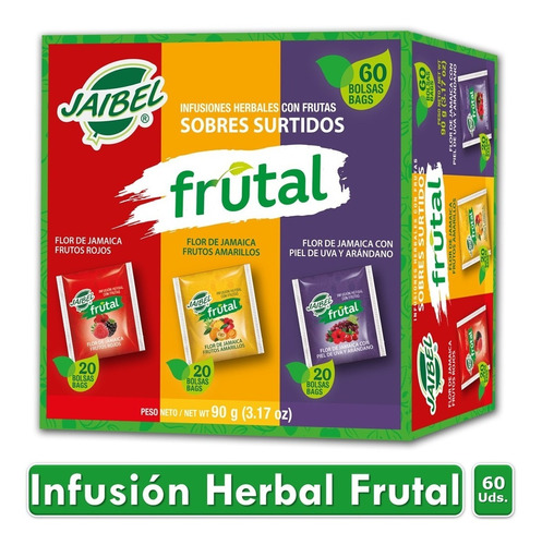 Aromáticas Jaibel Frutal Surtidas Caja X60 Uds