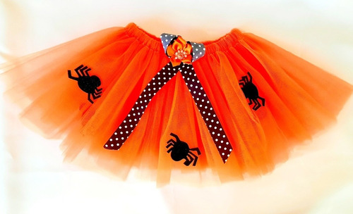 Tutus Nenas Halloween, Disfraz, Cotillon Con Vincha De Bruja