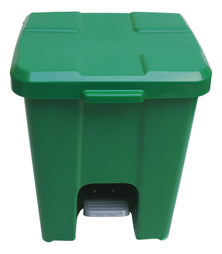 Lixeira Cesto Quadrado Com Pedal De 30 Litros Jsn Cor Verde