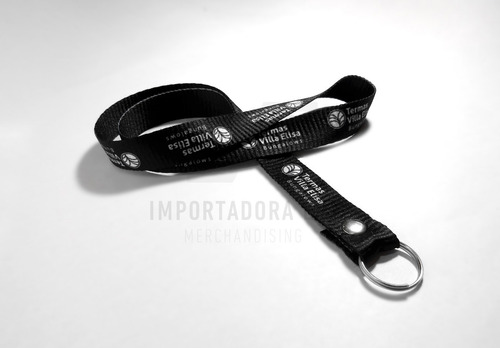 Imagen 2 de 7 de Cintas Negras Logo Impresas Full Print Argolla Sin Fin 500u