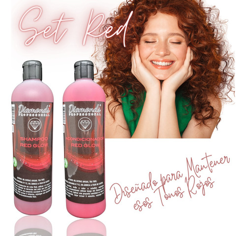Set Shampoo Y Acondicionador Matizador Red Diamonds 250ml