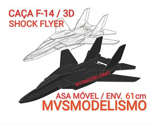 Planta Pdf Jato F-14 Tomcat 3d Shock Flyer P/ Depron+fg+brin