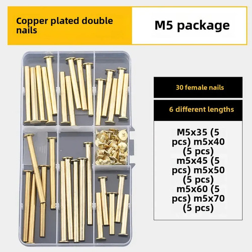 304 Stud M5 * 35-70 (suit) - Nickel Plated Copper Inserted