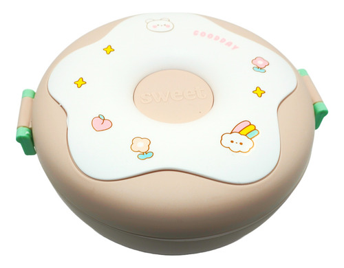 Lunchera Divisiones Infantil Vianda Tuper Hermético Envio Gr Rosa Claro