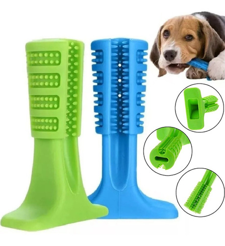 Kit 2 Mordedor Pet Escova Dentes Brinquedo Dental Cachorro