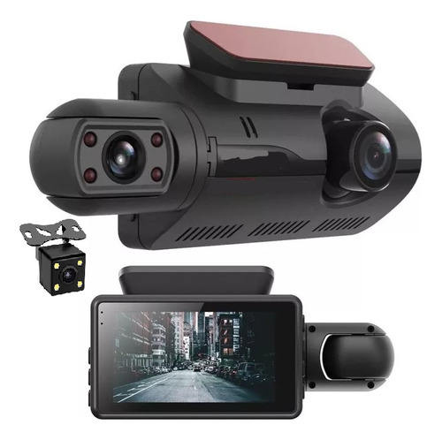 Cámara Dash Cam 1080p Vídeo Automóvil Doble Lente Cam Retro