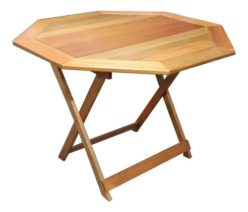 Mesa Plegable Octogonal Madera Eucaliptus Envio Gratis