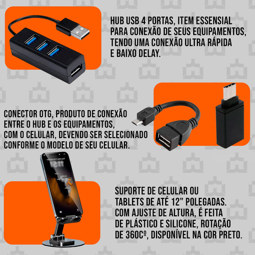 Kit Mobilador Mageon Gamer Preto Com Teclado Semi Mecânico Rgb + Mouse Dpi Ajustável Led Rgb + Mouse Pad Estampado Tecido Speed