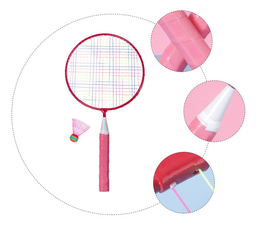 1 Juego De Raquetas De Bádminton Portátiles Para Niños, De E